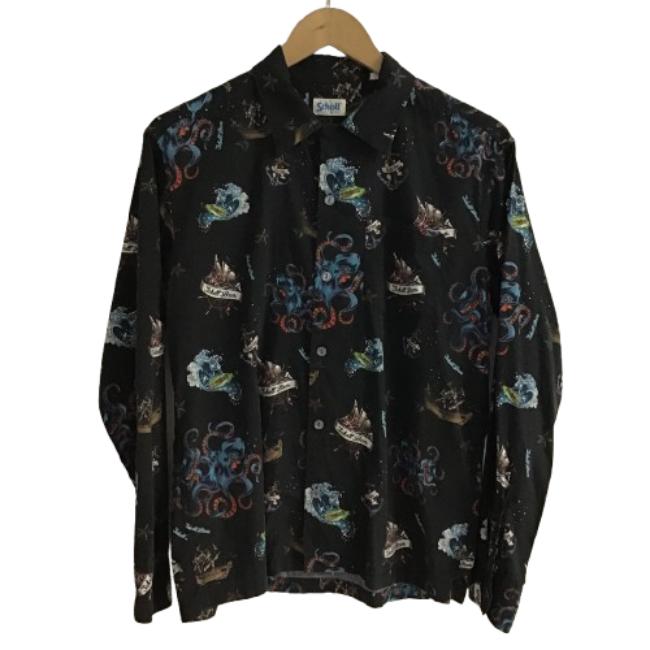 【Schott】カジノデザイン 長袖開襟シャツ 楽天市場】アロハシャツ｜ショット（SCHOTT）SCH3125089-LS｜NEON SIGN