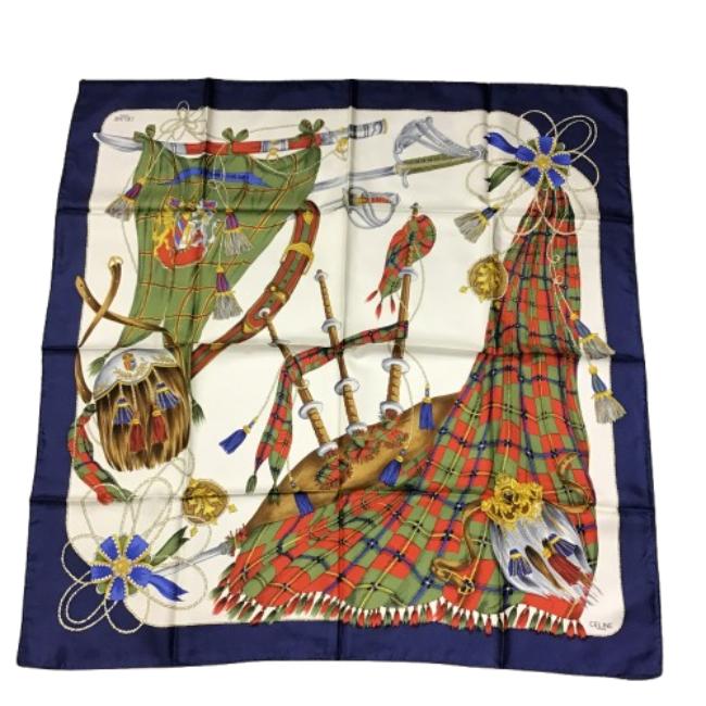 楽天市場】セリーヌ チェーン柄 スカーフ シルク レディース 【中古