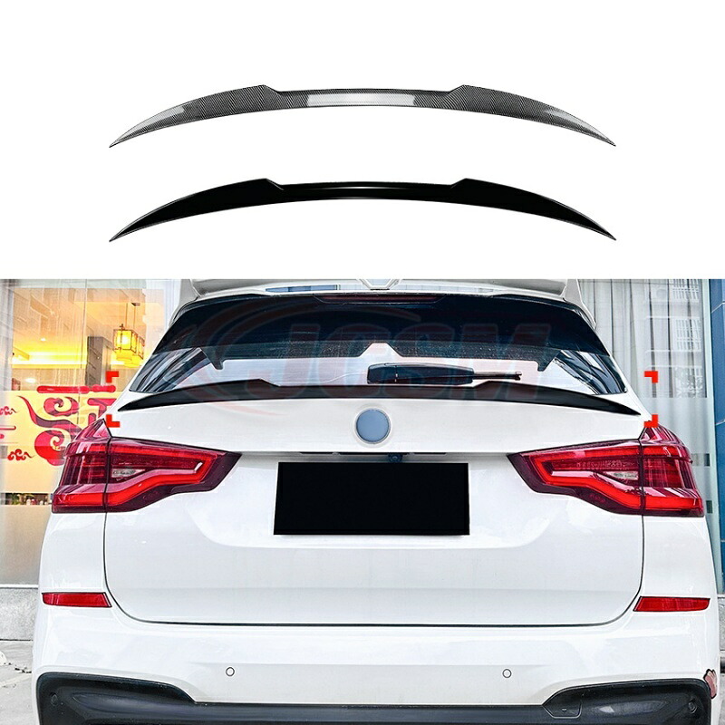 【マラソンP10倍★1/9-1/16】BMW X3 G01 2018~ タイプ リアガーニッシュ リアウイングスポイラー トランクスポイラー ABS JCSM