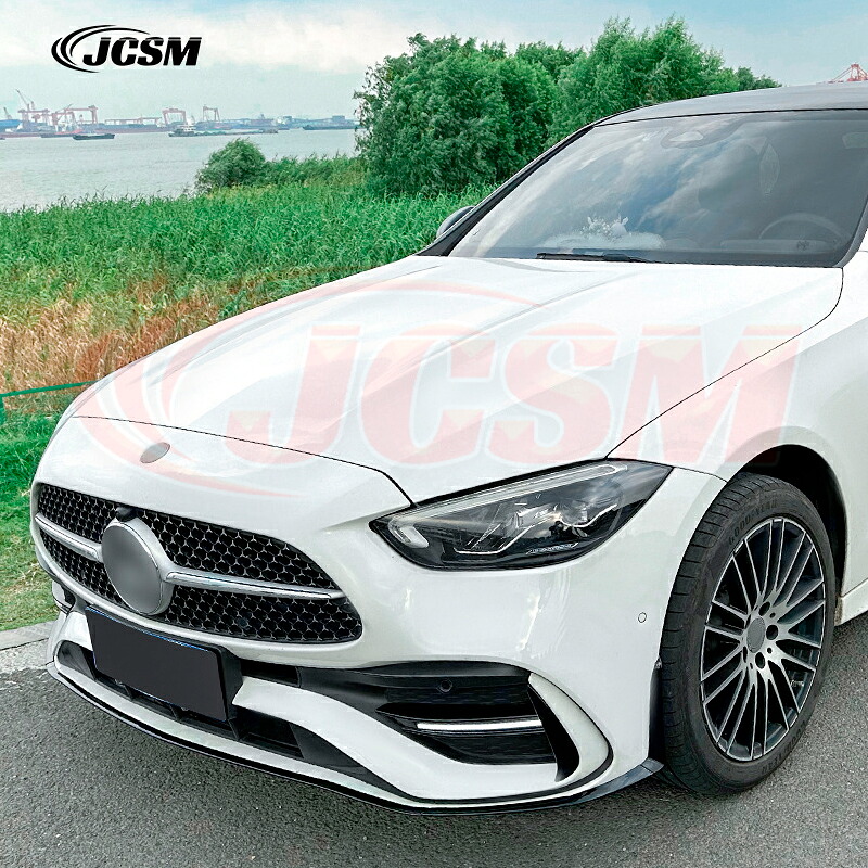【SALE＆P10倍★3/4-3/11】スポイラーリップスポイラーフロントリップスポイラーバンパーガリ傷防止バンパーガードフロントスポイラーメルセデス?ベンツCクラスW206S206C200C260C43AMGリップエアロパーツ分割式フロントバンパーABSJCSM