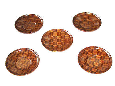 楽天市場】茶托（屋久杉）五枚組 木箱入 5客セット 木製 銘木 やく