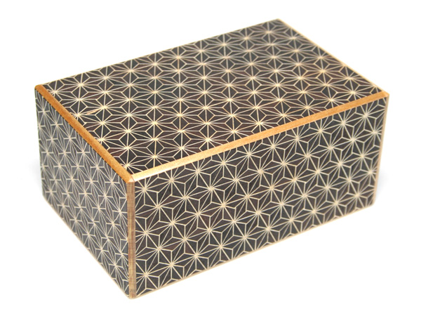 箱根寄木細工 秘密箱２１＋１回仕掛け　黒麻