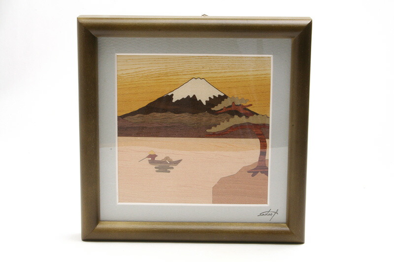 楽天市場】赤富士 おしゃれな ミニ調金縁起額 富士飛鶴 額 鶴 富士山