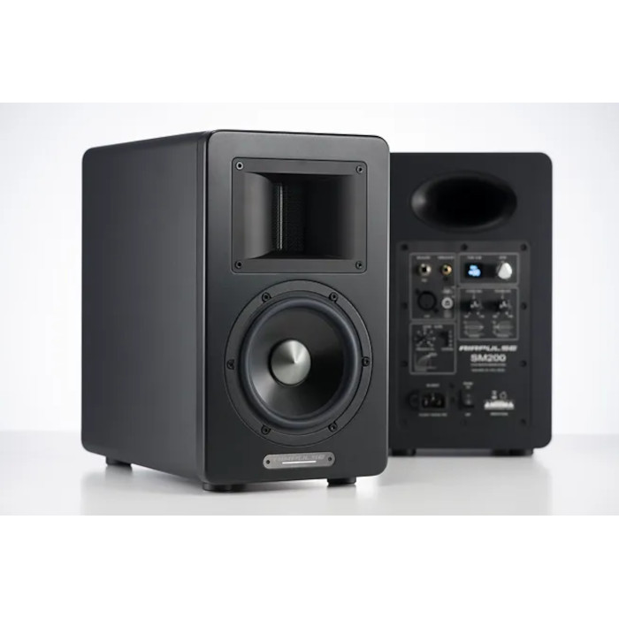 AIRPULSE SM 200 Matte Black(マット ブラック) 2way ブックシェルフ型アクティブスピーカー/ペア｜吉田苑