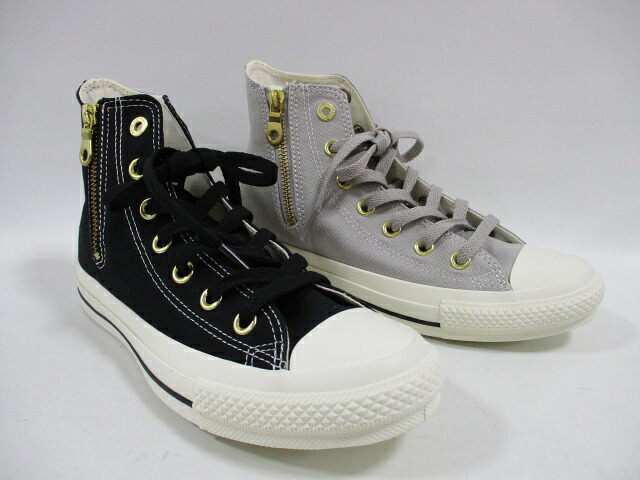 コンバース オールスター ゴールドジップ HI CONVERSE ALL STAR GOLDZIP HI ブラック ライトグレイ ハイカット メンズ レディース スニーカー
