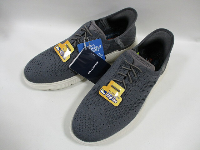 メンズ スニーカーSlip-Ins SKECHERS 205303 濃灰色 CHAR 置き目品 Hands Free Slip-ins GARZA-PALMA スケッチャーズ スリップインズ ガルザ  パルマ【大売り出し】【掘り出し物】