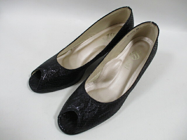 SALON DE GRES PREMIUM サロンドグレー SLP33074 ブラックプリント ヒールパンプス レディース 仕事 式典 パーティー革靴 快適 クッション 訳あり 訳アリ わけあり【セール】【バーゲン】｜シューズ＆バッグヨシエ