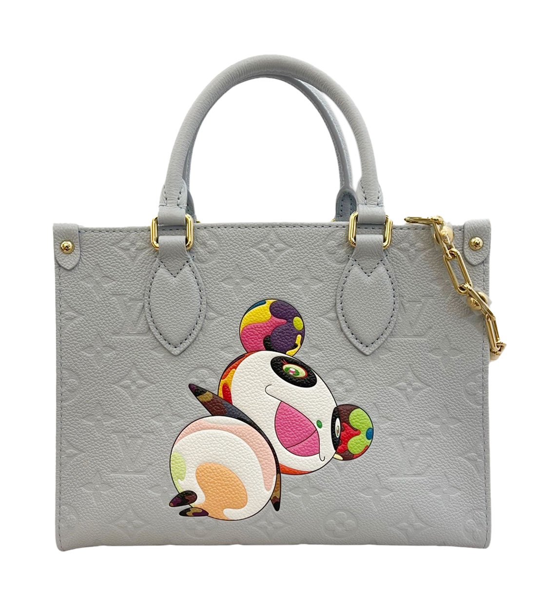 ルイヴィトン LOUIS VUITTON モノグラム・アンプラント ウォッシュドブルー オンザゴーPM ハンドショルダーバッグ LV&times;村上隆 M13836/AT250221｜吉川質店 店