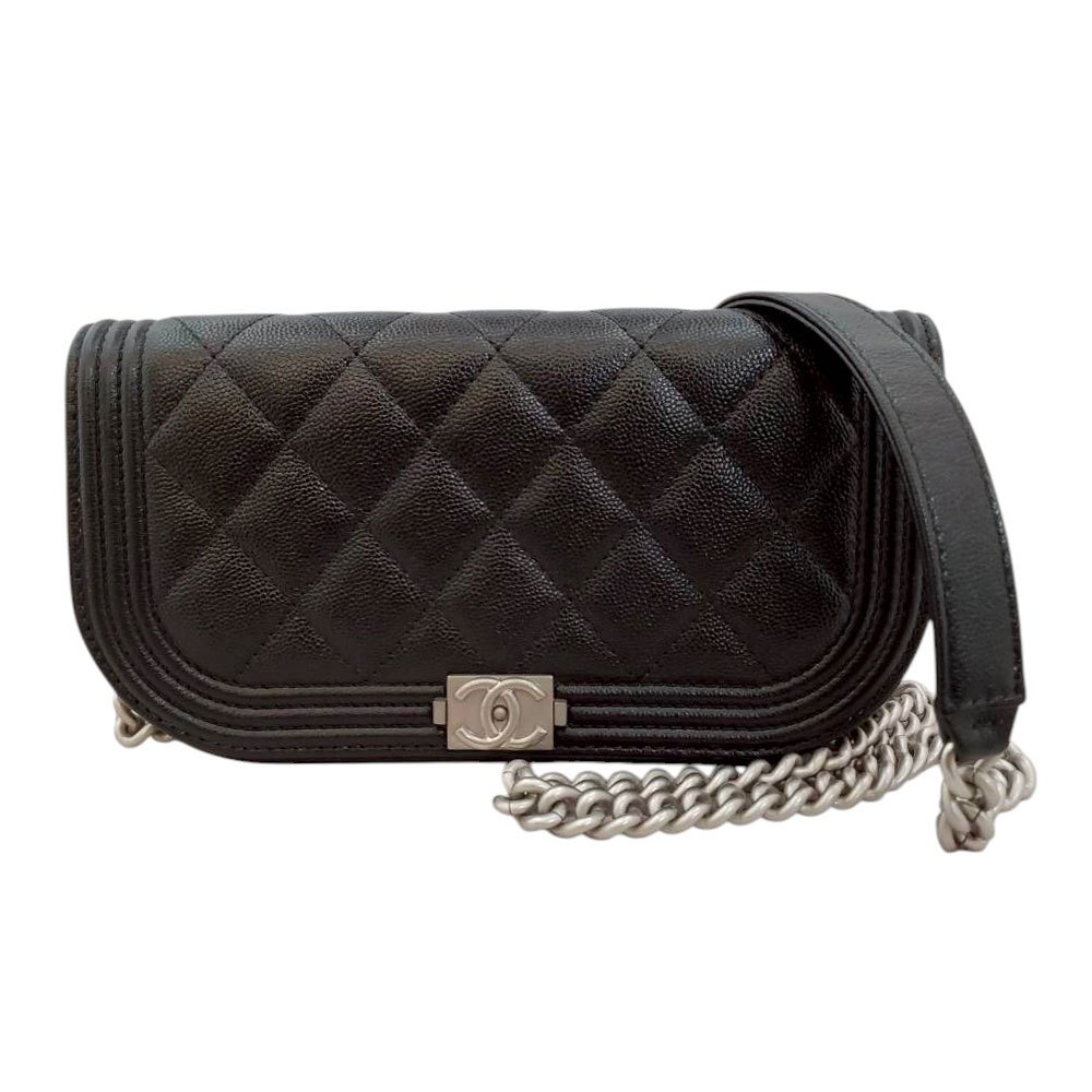【百貨店SALE10％OFF】【中古】シャネル  CHANEL  キャビアひと肌  男の子シャネル  チェーンウォレット/MA2509008