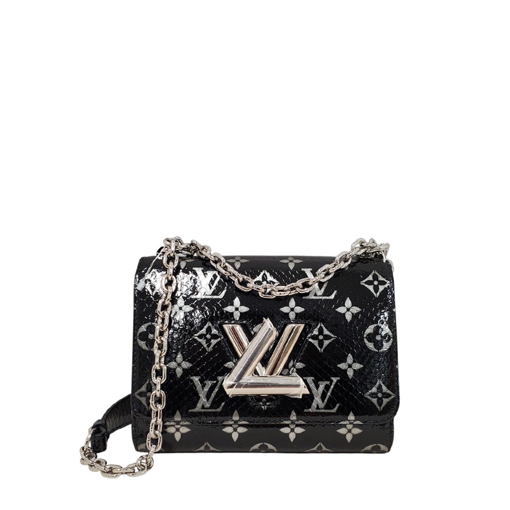 【中古・未使用品】ルイヴィトン LOUIS VUITTON モノグラム パイソン ツイストPM N96931 エキゾチックレザー ノワール/AT240421|吉川質店 店