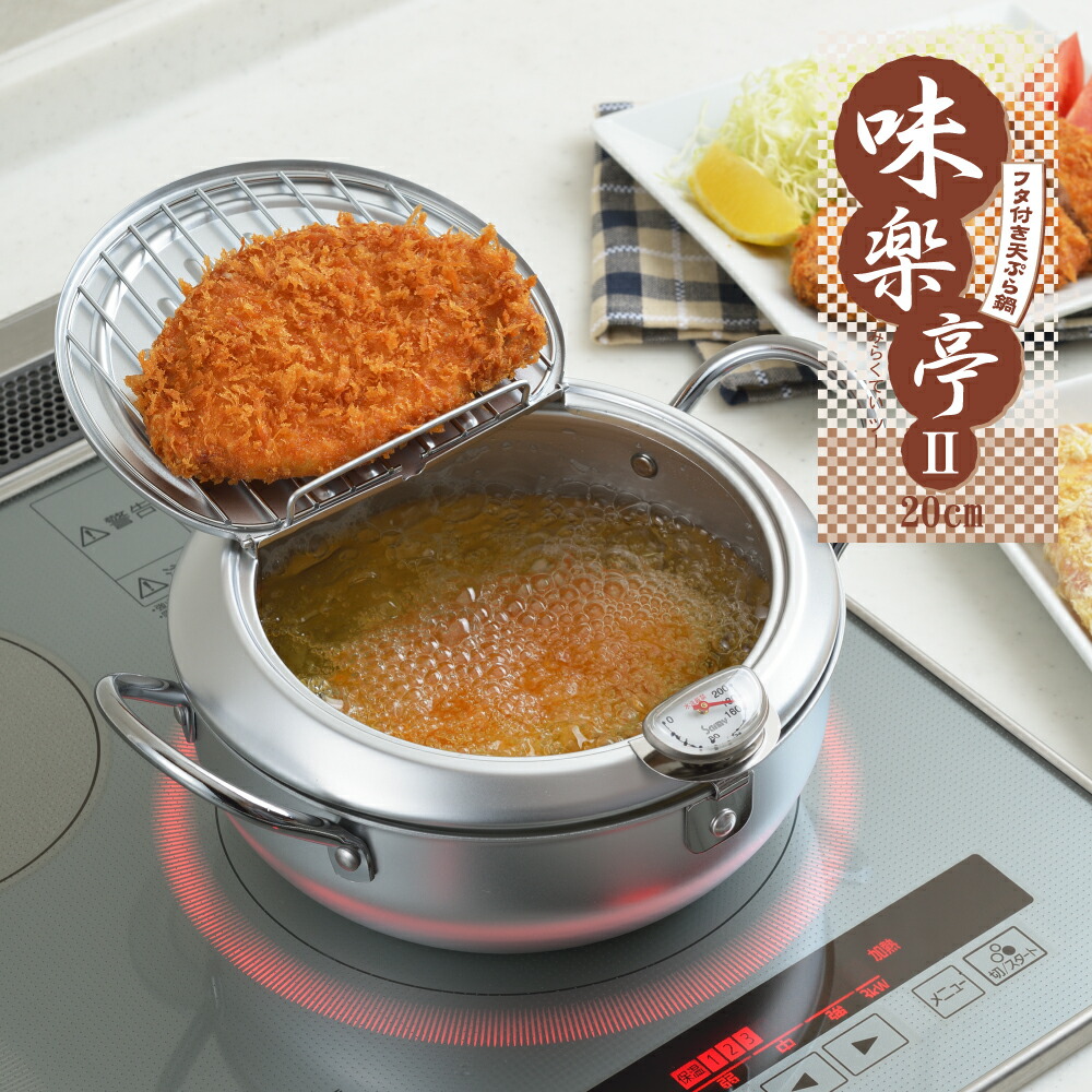 楽天市場】【ラッピングOK】◇天壱 フタ付天ぷら鍋22cm