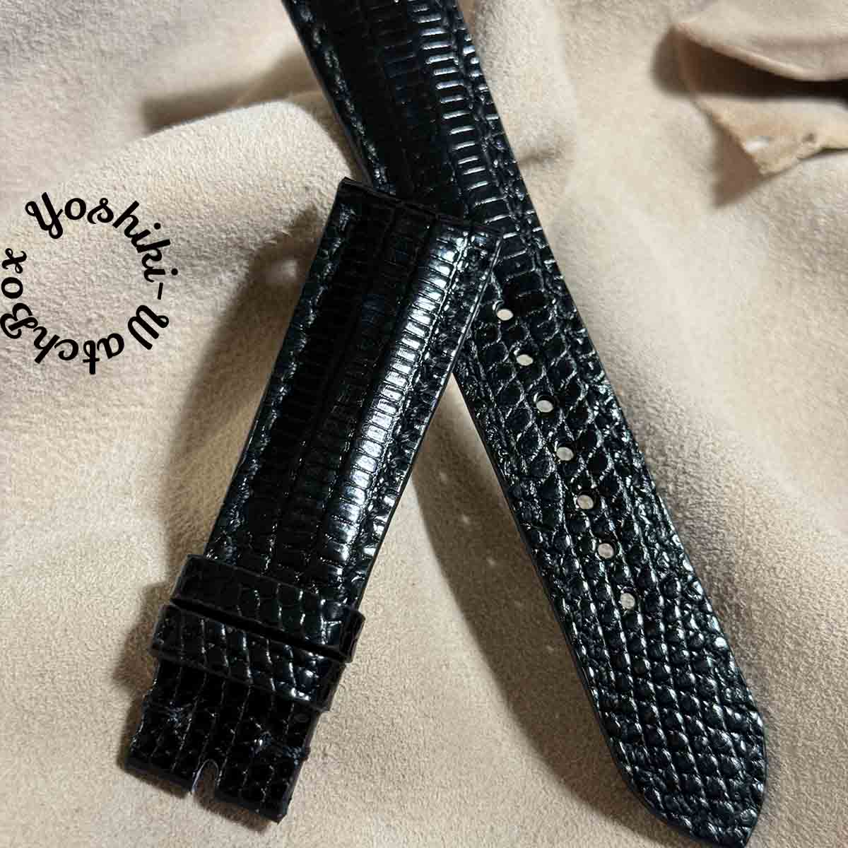 liz-318 リザード 腕時計 ベルト ブラック ラグ幅18 mm liz-318 リザード 腕時計 ベルト ブラック ラグ幅18 mm