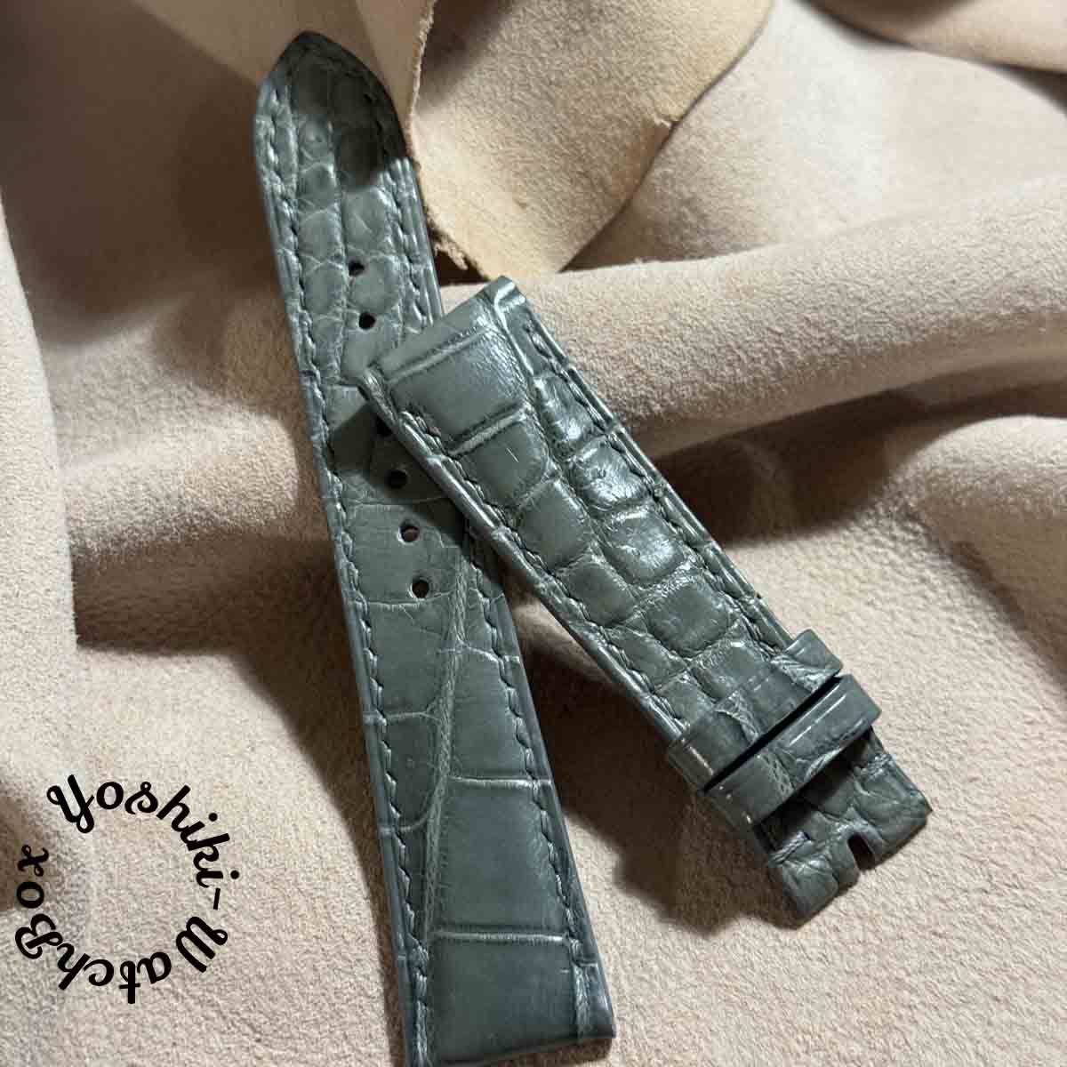 cro-1781 クロコダイル 腕時計ベルト グレー ラグ幅19mm CATEGORY クロコダイル 19mm | Yoshiki - WatchBox