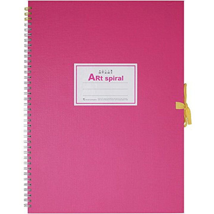 マルマン スケッチブック 【10冊セット】 アートスパイラル F4 ピンク S314-08 厚口画用紙 24枚 水彩 色鉛筆 スケッチ 木炭 画材 縦337&times;横255&times;厚10mm｜ヨシキヨシ生活館