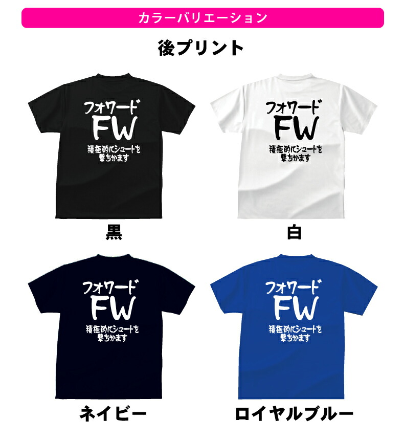 楽天市場 おもしろ Tシャツ スポーツ編 フットボール フォワード Fw サッカーポジションおもしろｔシャツ プリントハウスフォーティーン