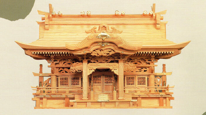 お寺さま三社堂NO,32（入母屋造営）本ケヤキ