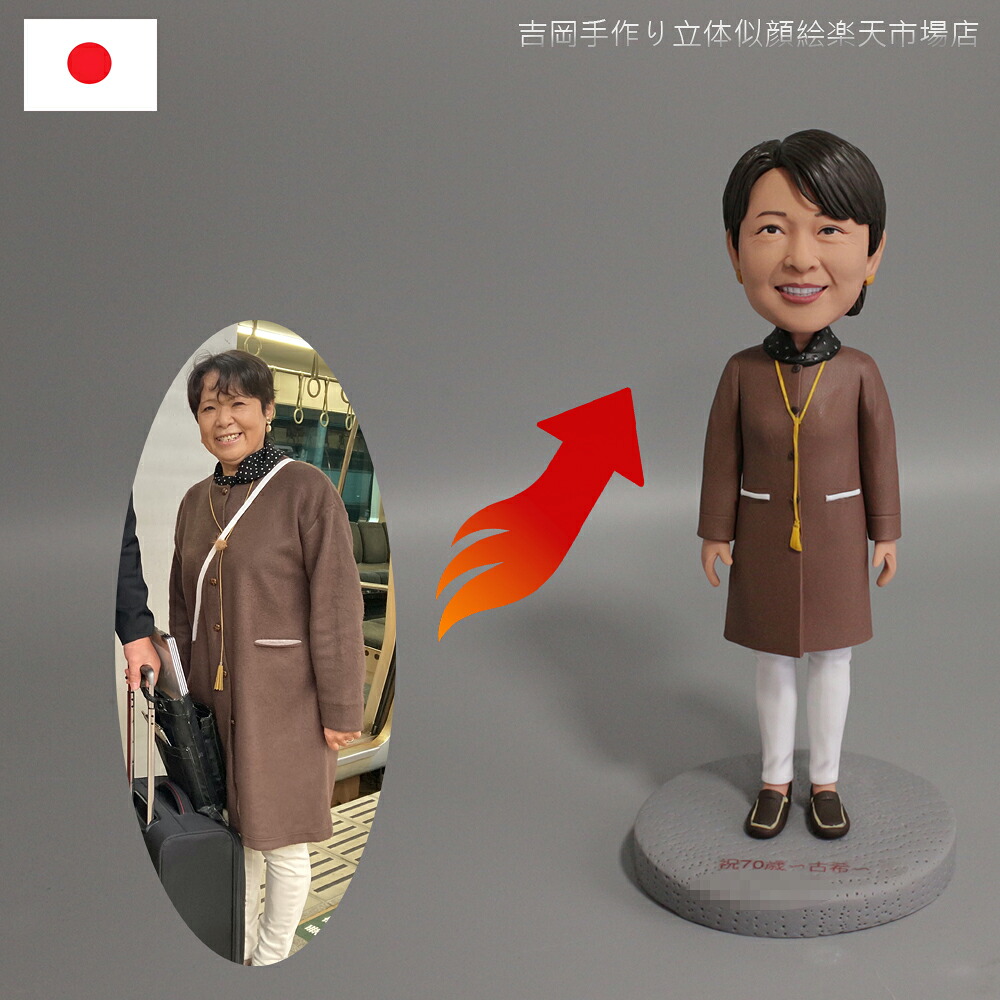 フィギュア 作成 オーダーメイド ボブルヘッド 写真立体化 写真から作る 似顔絵フィギュア カスタムフィギュア 母親 ママ プレゼント 母の日 ギフト 誕生日 記念日 感謝 記念フィギュア サプライズ 贈り物 家族 思い出 記念品 オリジナル人形