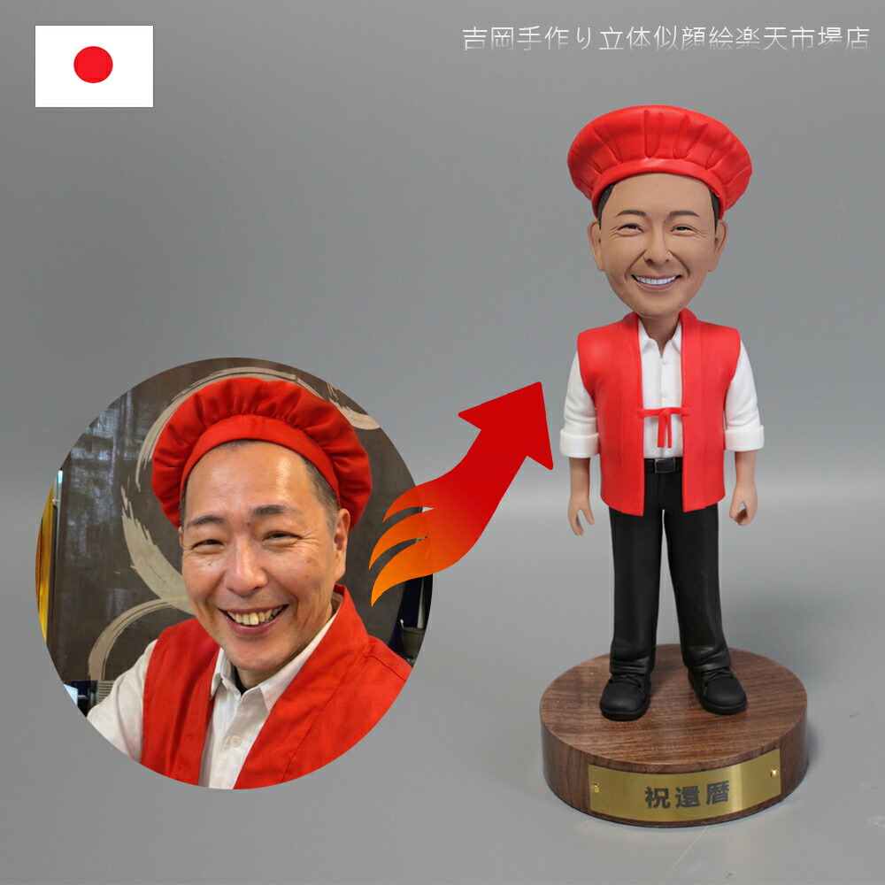 フィギュア 作成 オーダーメイド ボブルヘッド 写真立体化 写真から作る 似顔絵フィギュア カスタムフィギュア 長寿祝い 還暦祝い 古希祝い 喜寿祝い 米寿祝い 祖父母 おじいちゃん おばあちゃん プレゼント ギフト 記念フィギュア 記念品 誕生日 敬老の日 家族 贈り物