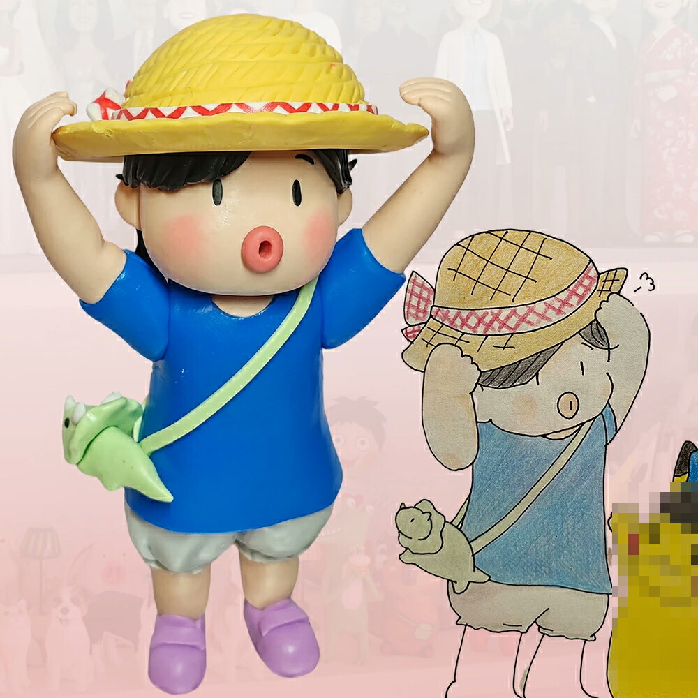 【オーダーメイド3Dフィギュア】お子様の描いた絵やイラストをそのまま立体化！誕生日・記念日・こどもの日・入園入学祝い・父の日・母の日など、幅広いシーンに対応。完全手作りで温かみのある泥人形に仕上げます。