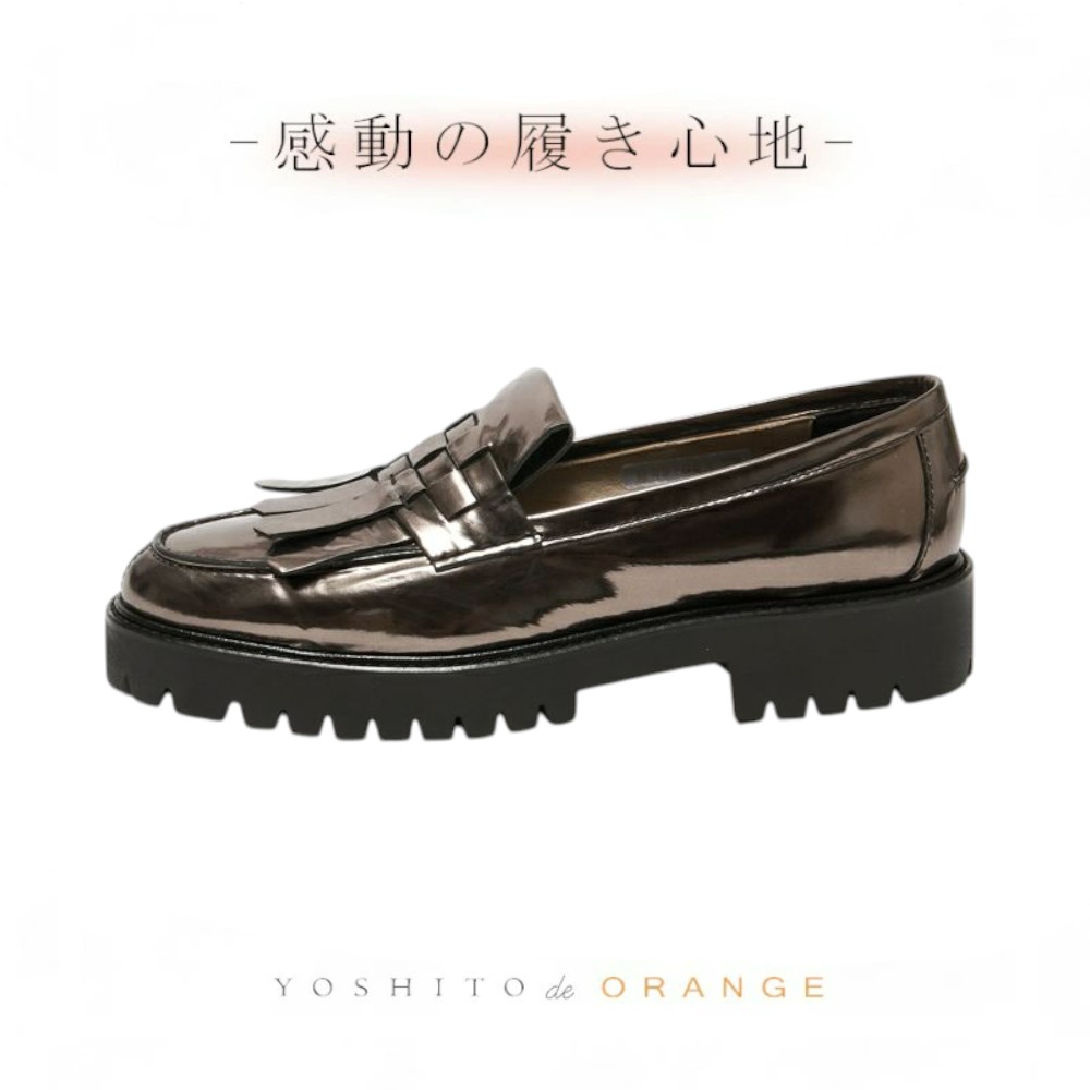 【セール・ポイント5倍】ローファー スリッポン 痛くない 本革 靴 レディース フラット 公式 YOSHITO ヨシト よしと OR2706A ローヒール 歩きやすい 走れる 通勤 人気 オフィス ガンメタ 外反母趾 幅広 仕事用 ぺたんこ|YOSHITO【ヨシト】公式店