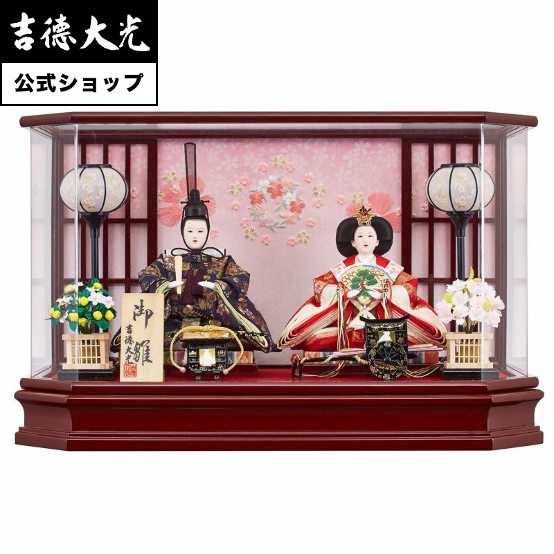 楽天市場】5号舞踊人形八重垣姫木製枠ガラスケース飾り 【雛祭り