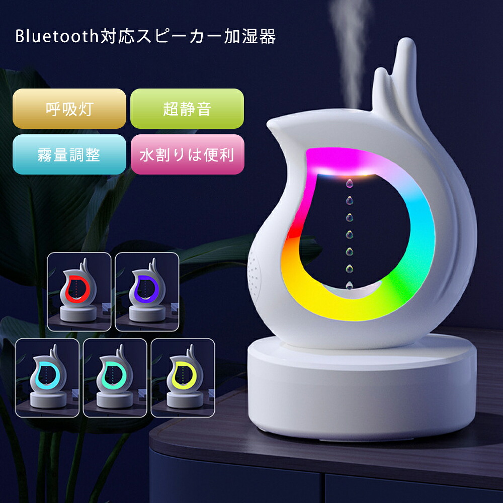 加湿器 お手入れ簡単 大容量 Bluetoothスピーカー 卓上 500ml 加湿機 空気清浄機 オフィス おしゃれ 卓上加湿器 上部給水 静穏運転 空焚き防止 手入れ簡単 タンク容量 上から給水 上部給水式加湿器 節電 保湿 乾燥 花粉 寝室 子供部屋 静音 省エネ 2段階調節 空焚き防止|FLMO