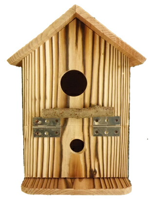 楽天市場】【 焼杉 シジュウカラ 用 巣箱 】巣穴 27ミリ 国産杉 （ 扉
