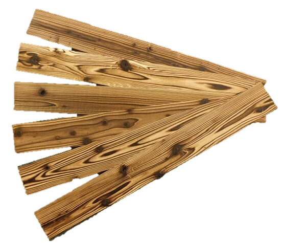 楽天市場 アウトレット焼杉板 国産杉 長さ９１０ 幅１０５ 厚み９ミリ １２枚セット 吉和民家