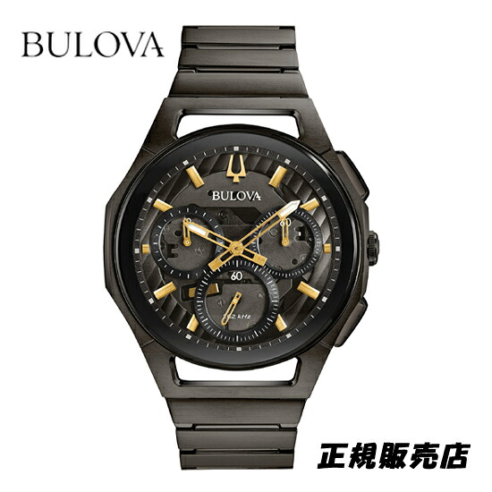 最大限度100%Pうしろ側当選確からしさ1/2（最強送りとどける）[ブローバ]BULOVA ウオッチ メンズ 曲線状の形 CURV クロノグラフ 98A206 （置き目3年引き受ける）[置き目インポート品] 【貨物輸送無料】【差し上げ物】
