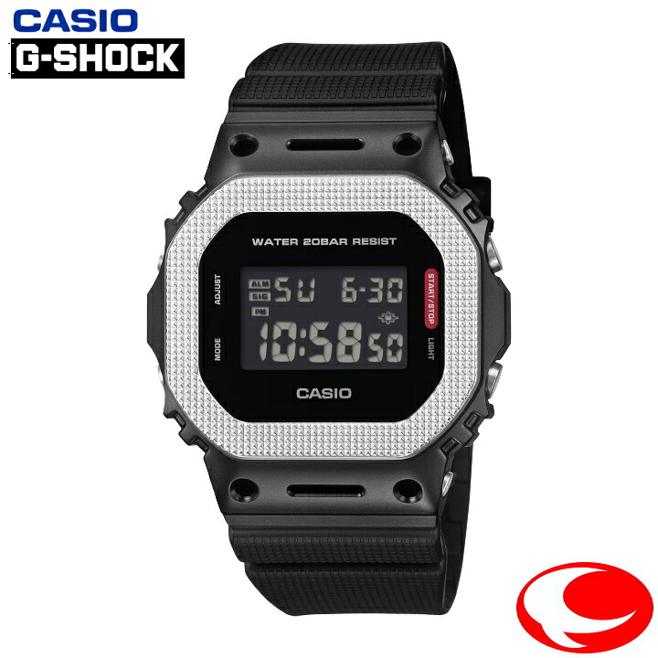 (最強配送) カシオ CASIO G-SHOCK GM-5600BM-1JF 耐衝撃構造（ショックレジスト） フルオートカレンダー機能付き 20気圧防水 チェッカリングパターン メタルベゼル インダストリアルデザイン (25年11月21日発売)｜ウォッチ・ジュエリーのヨシイ