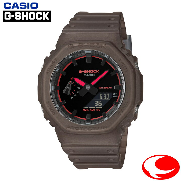 【26年1月発売】カシオ CASIO G-SHOCK GA-2100K-5AJF スモークライトコンセプトモデル 洋琴黒いこと文字記号盤 八角形 アナデジ スケルトン 引っ敷き色合い