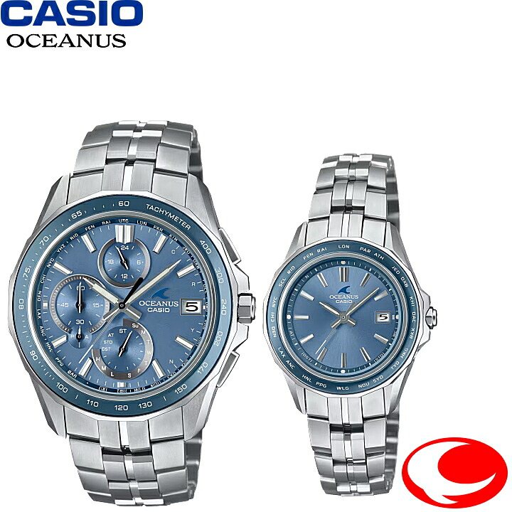 (最強配送) カシオ ペアウォッチ オシアナス マンタ CASIO OCEANUS Manta OCW-S7000E-2AJF OCW-S40-2AJF 10気圧防水 タフソーラー 電波 ライトブルー文字盤 (25年5月16日発売)|ウォッチ・ジュエリーのヨシイ