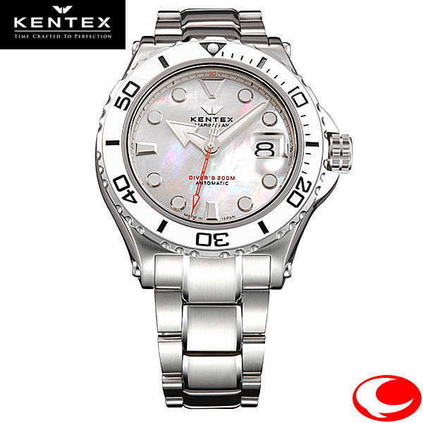 KENTEX マリンマンシーホースII ホワイトMOP メタルベルト／　MARINEMAN SEA HORSE II White MOP Metal band [S706M-18]　ケンテックス【プレゼント】 56,100円