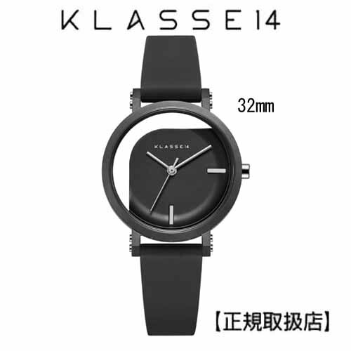 ［クラス14］KLASSE14 腕時計 IMPERFECT ANGLE Black 32mm ブラックダイヤル　(一部透過） WIM19BK011W ステンレスメッシュベルト付き【正規輸入品】 7月発売モデル【プレゼント】