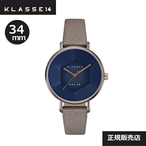 クラス14　Klasse14 　ソーラー腕時計　WVS22VG002W Volare Solar Deep Blue Vintage Gold 34mm【正規輸入品】 【楽ギフ_包装】【楽ギフ_のし】【楽ギフ_のし宛書】レディース【プレゼント】 22,176円