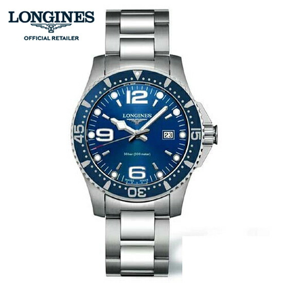 （最強配送）【ご購入特典あります。】LONGINES ロンジン ハイドロ コンクエスト スポーツ コレクション　39mm　ブルー文字板　［クオーツ］2年間保証 L3.730.4.96.6 アルミベゼル　-ロンジン正規販売店- L37304966｜ウォッチ・ジュエリーのヨシイ