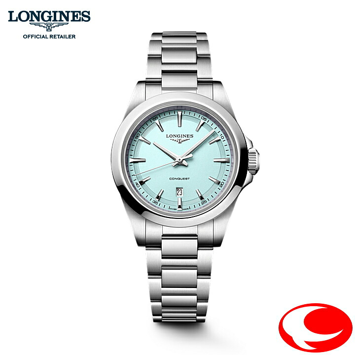 (最強配送) 【ご購入特典】ロンジン コンクエスト クォーツ ウォッチ 30mm LONGINES CONQUEST ミントブルー ステンレススティール L3.350.4.92.6 L33504926【正規２年間保証】【ロンジン正規販売店】｜ウォッチ・ジュエリーのヨシイ 110,000円