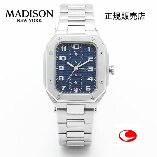 （最強配送）MADISON NEW YORK マディソン ニューヨーク フィフス・アベニュー 腕時計 MA011012-3　ネイビー｜ウォッチ・ジュエリーのヨシイ