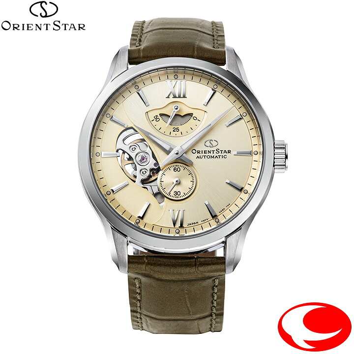 (最強配送） ORIENT STAR オリエントスター Contemporary コンテンポラリーコレクション レイヤードスケルトン RK-AV0B10G シャンパンゴールド 自動巻き オートマティック メンズ 腕時計 カーフバンド
