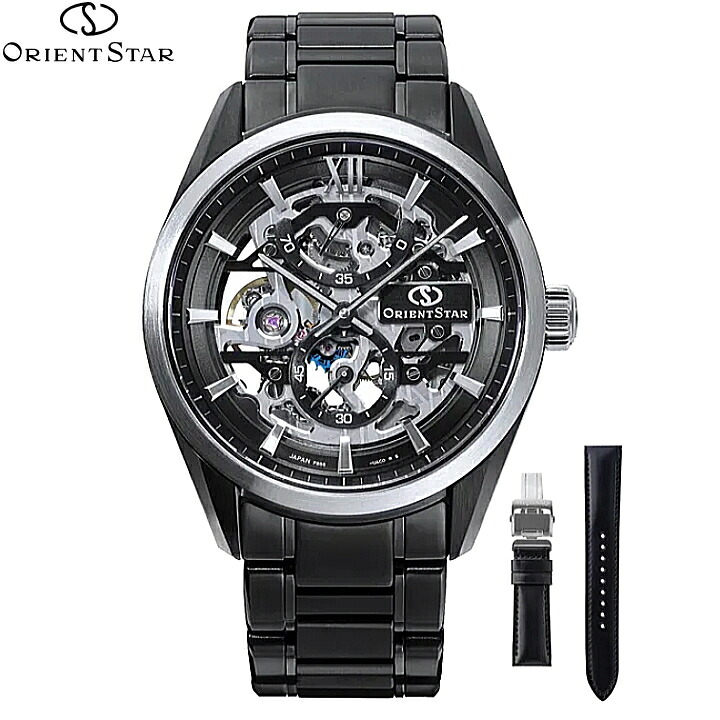 (最強配送) ORIENT STAR オリエントスター M34 F8 スケルトン ハンドワインディング RK-AZ0105N 75周年記念モデル コードバン替えバンドつき ペルセウス座流星群 手巻き式 機械式 パワーリザーブ70時間 正規メーカー保証2年間 国内限定本数300本(26年3月5日発売)｜ウォッチ・ジュエリーのヨシイ