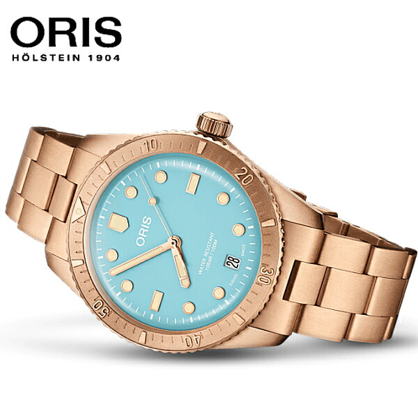 最大限度100%Pうしろ側当選確からしさ1/2ORIS ダイバーズ６５ ブロンズ 青色  01 733 7771 3155-07 8 19 15 自動小銃一巻き 力強さ取っておく38第四次元 10空圧 38粍【マイオリス書きとどめるで製造業者10年歳引き受ける】国内置き目品【差し上げ物】