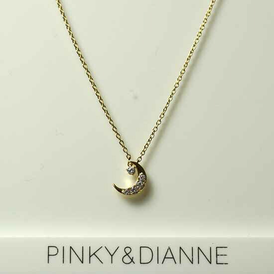 （最強配送)　PINKY & DIANNE Dancing ピンキー＆ダイアン ネックレス イエローゴールド キュービック SV（YGメッキ）51604【送料無料】