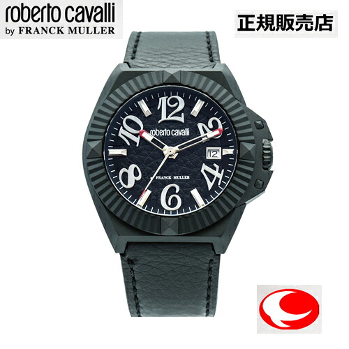 roberto cavalli BY FRANCK MULLER ロベルトカヴァリ バイ フランクミュラー メンズ 腕時計 RV1G181L1011　クオーツ 本革ベルト（正規2年間保証) 【送料無料】【父の日】【プレゼント】【ギフト】【包装】【プレゼント】 79,860円