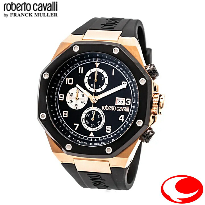 roberto cavalli BY FRANCK MULLERロベルトカヴァリ バイ フランクミュラー RV1G259P0041 メンズ腕時計 ブラック文字盤 109,505円