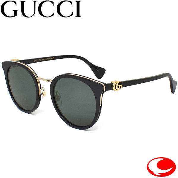 最大限度100%Pうしろ側当選確からしさ1/2GUCCI グッチ GG1181SK-002 黒眼鏡 アジアン相応う メンズ レディース ユニ一発やる（国内置き目品）