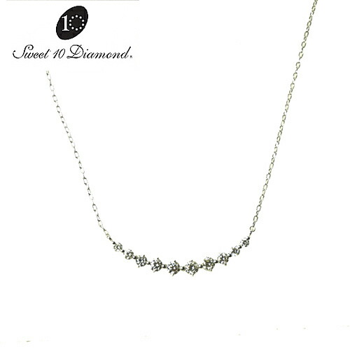 【正規品】 スイート10ダイヤモンド Sweet 10 Diamond Pt900/Pt850 ダイヤモンド ネックレス (SJスイート10) 0.48ct　WND1N007W450【正規保証書付き 】　【スウィート10】【結婚10周年】【贈り物】【記念ジュエリー】【送料無料】【ナガホリ正規モデル】【プレゼント】｜ウォッチ・ジュエリーのヨシイ