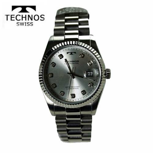 （最強配送）テクノス（TECHNOS） 腕時計　5気圧防水　T9604SS シルバー文字盤 メンズ腕時計 ギフト プレゼント 贈り物