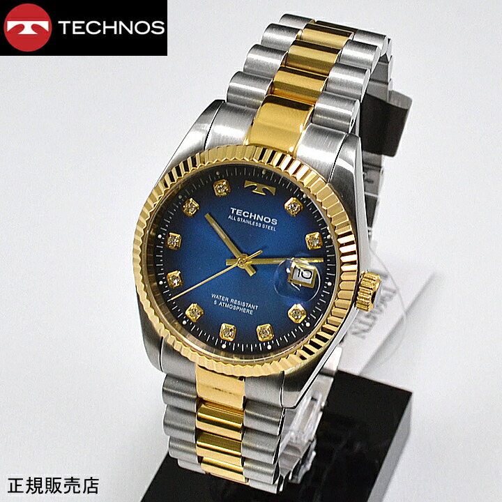 楽天市場】テクノス オニキス文字盤 腕時計 T9B08GB TECHNOS