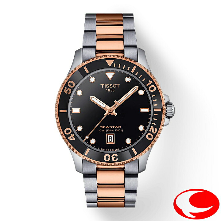 (最強配送) 正規品【TISSOT】ティソ シースター 1000 クオーツ Tissot Seastar 1000 Quartz 40mm T120.410.22.051.01 T1204102205101 ローズゴールドPVD 30気圧防水 正規2年間保証