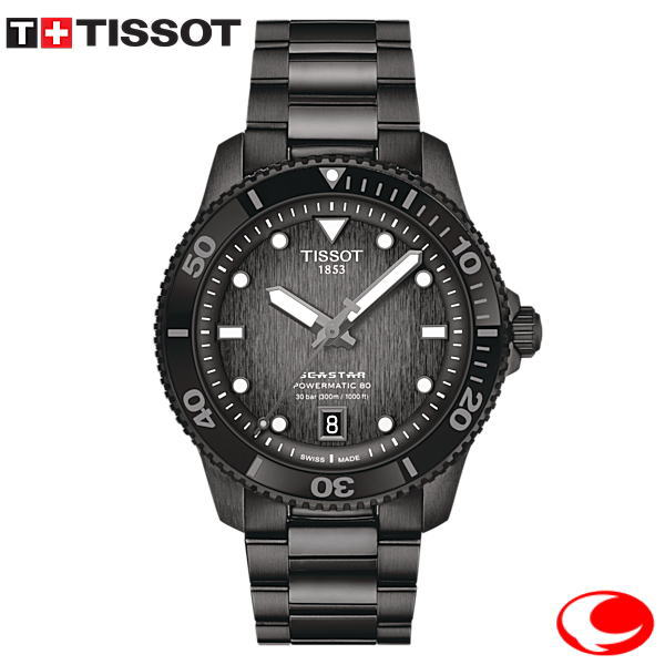 十*夜様 ティソ　Seastar1000 腕時計(クォーツ) 300m防水　黒金 楽天市場】Tissot ティソ Seastar 1000 シースター クォーツ